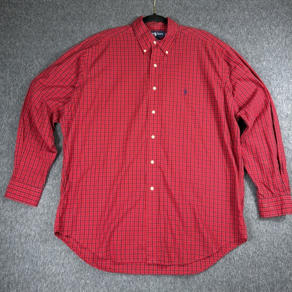 Ralph Lauren Other - Ralph Lauren Polo Blake Shirt Men's L Button Down Long Sleeve Red Check